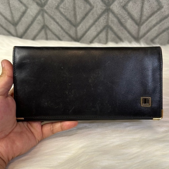 DUNHILL leather long wallet in black - Picture 3 of 17